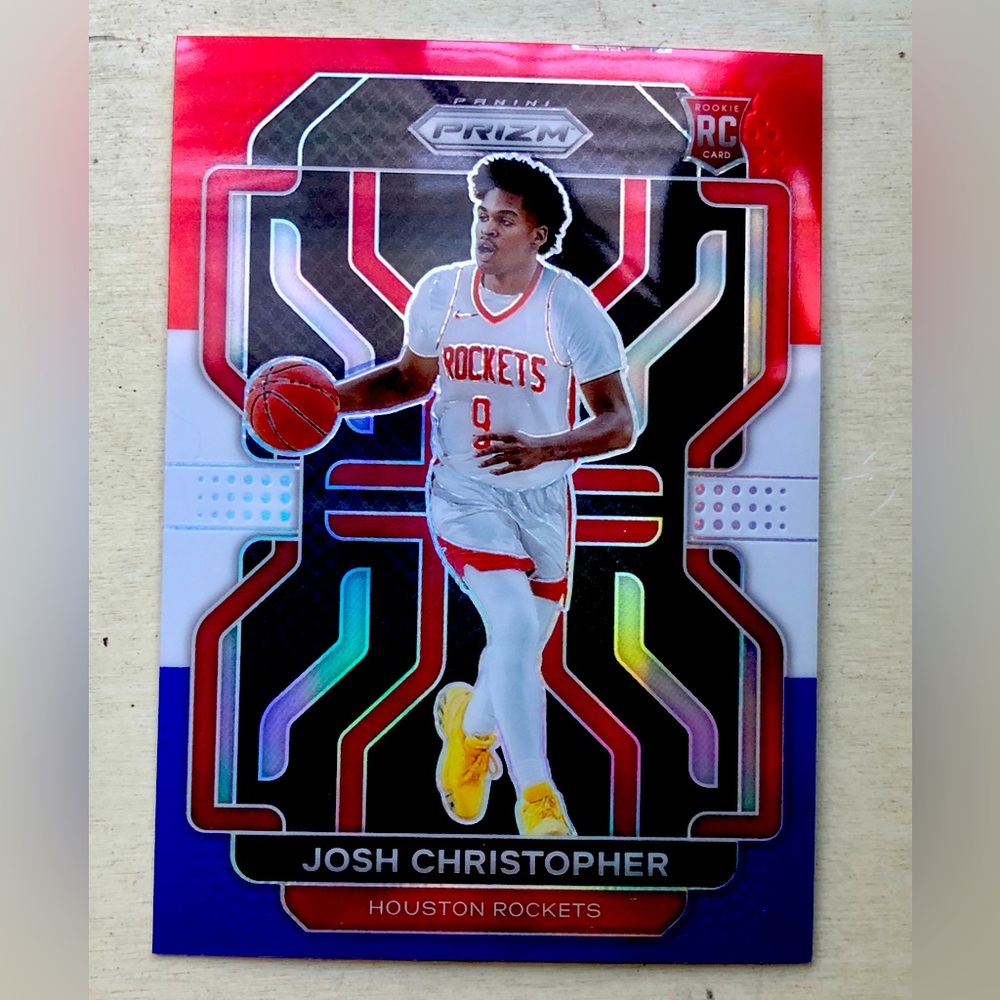 2021-22 Panini Prizm Josh Christopher Red White and Blue Rookie Card #324